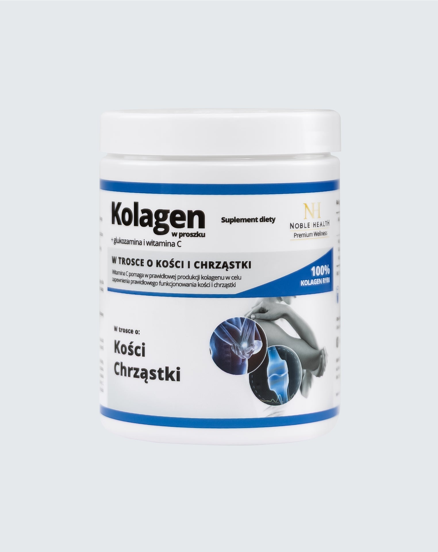 Collagène + glucosamine et vitamine C en poudre - Noble Health Articulations saines