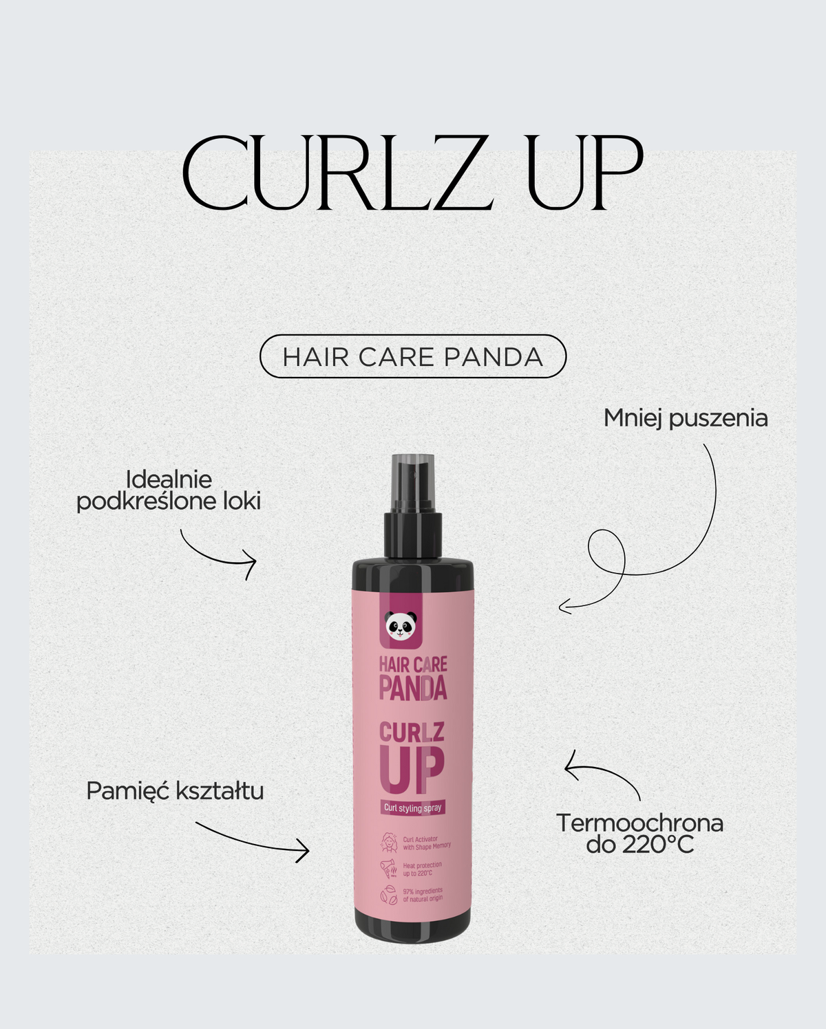 Curlz Up - Panda de soins capillaires